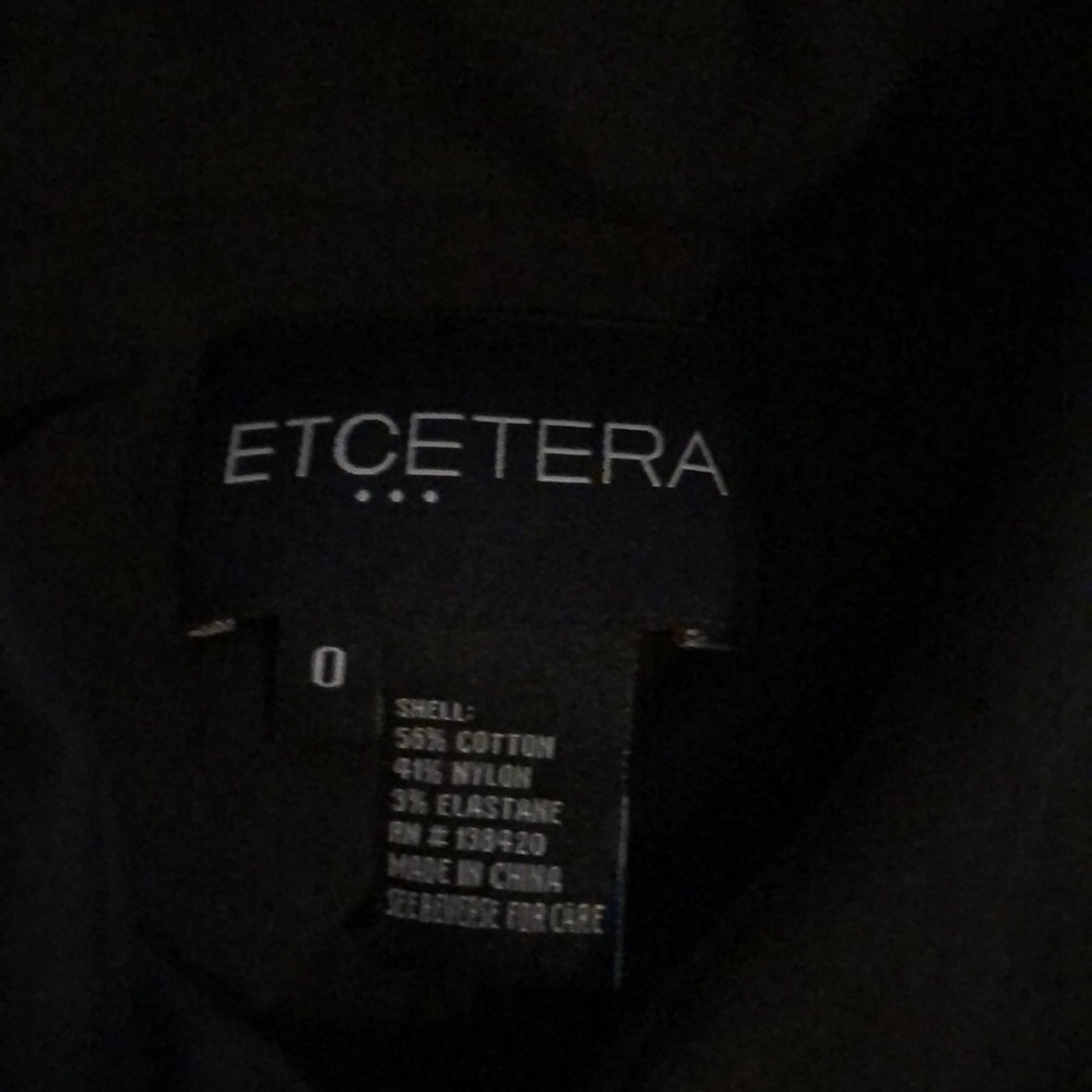 Etcetera Black Zip Front Jacket - image 5